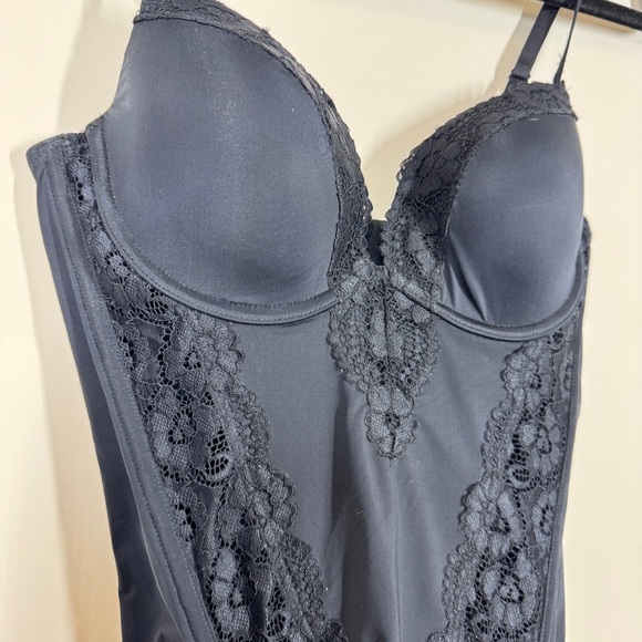 La SENZA Cowgirl Bustier Black Lace Festival Boho Top Size Medium - Picture 5 of 14
